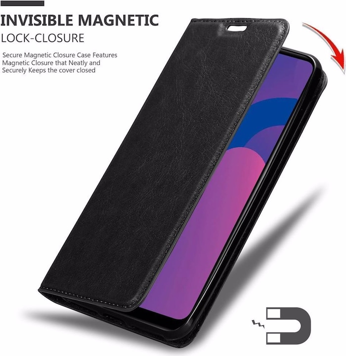 Actual product image Cadorabo Book Invisible Magnet Cover (Honor 9A)