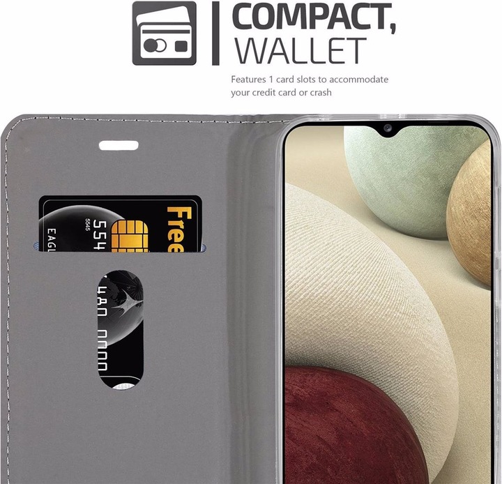 Produktbild Cadorabo Book Jeans Optik Cover (Samsung Galaxy A12, Samsung Galaxy M12)