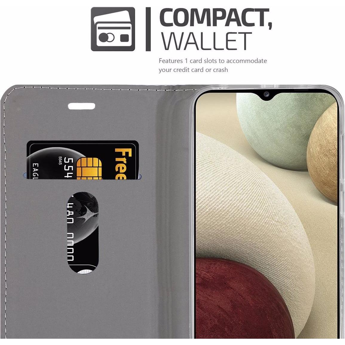 Thumbnail - Cadorabo Book Jeans Optik Cover (Samsung Galaxy A12, Samsung Galaxy M12), Smartphone Hülle, Grau
