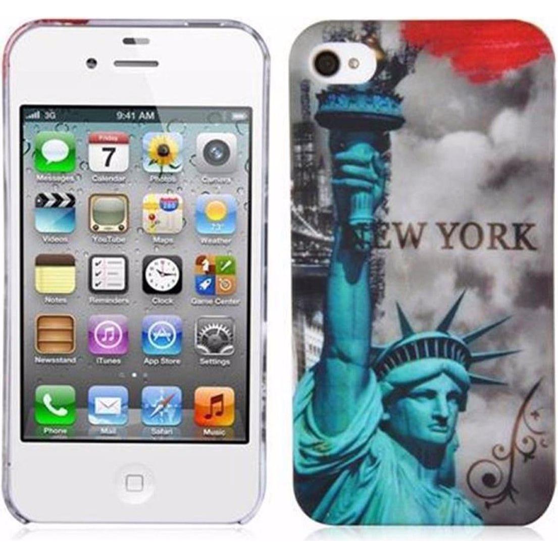 Cadorabo Hard Cover mit Aufdruck Cover (Apple iPhone 4, LG G4s), Smartphone Hülle, Braun