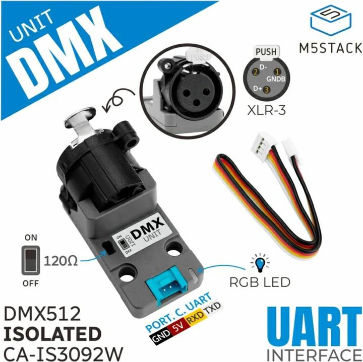 Actual product image M5Stack DMX Unit