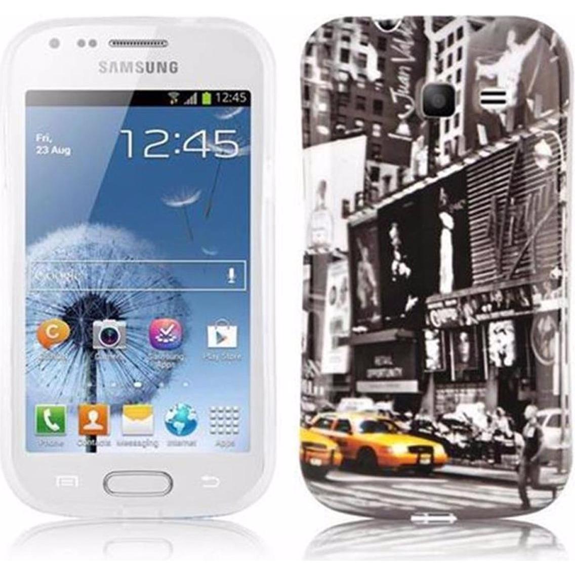 Cadorabo Hard Cover mit Aufdruck Cover (Samsung Galaxy Trend Lite), Smartphone Hülle, Grau