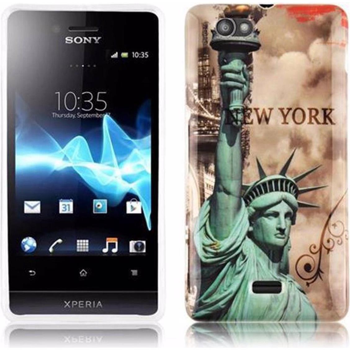 Thumbnail - Cadorabo Hard Cover mit Aufdruck Cover (Sony Xperia M), Smartphone Hülle, Braun