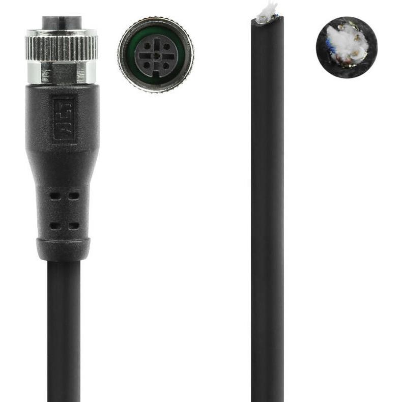 Thumbnail - ACT Industrial 3.00 meters Sensor cable M12A 5-pin male to open end, Superflex Xtreme TPE cable, shielde, Elektronikkabe...