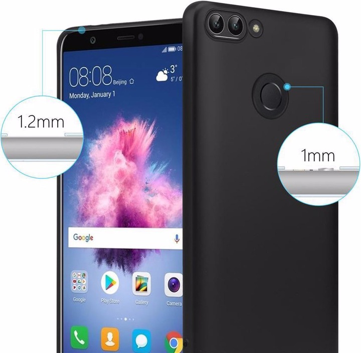 Produktbild Cadorabo TPU Matt Metallic Cover (Huawei Enjoy 7S, Huawei P Smart (2018))
