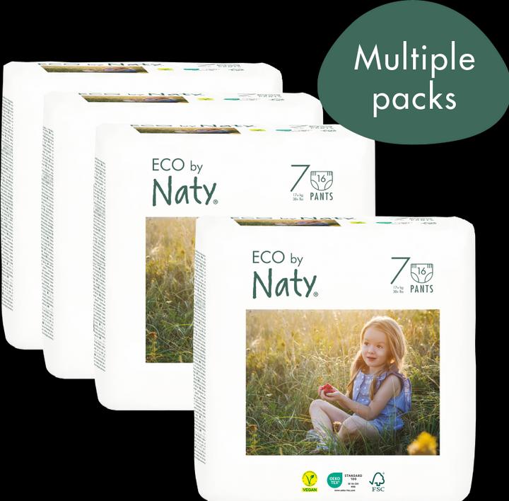 Actual product image Naty Bio-Windelhöschen (Size 7, Monthly box, 64 Piece)