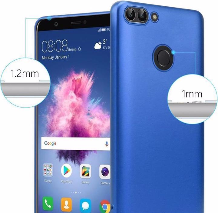 Actual product image Cadorabo TPU Matt Metallic Cover (Huawei Enjoy 7S, Huawei P Smart (2018))