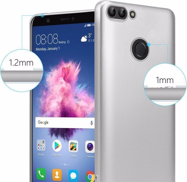 Produktbild Cadorabo TPU Matt Metallic Cover (Huawei Enjoy 7S, Huawei P Smart (2018))