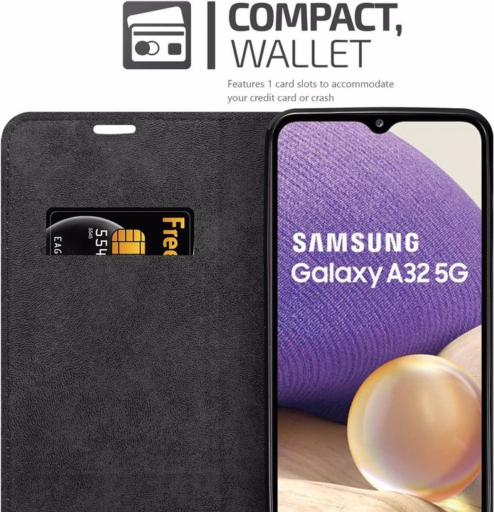 Actual product image Cadorabo Book Invisible Magnet Cover (Samsung Galaxy A32)