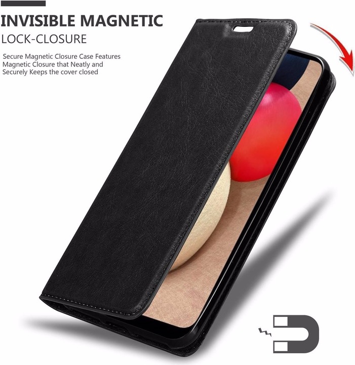 Actual product image Cadorabo Book Invisible Magnet Cover (Samsung Galaxy A02s)