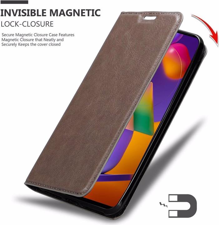 Actual product image Cadorabo Book Invisible Magnet Cover (Samsung Galaxy M31s)