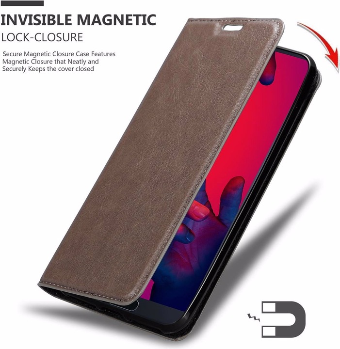 Actual product image Cadorabo Book Invisible Magnet Cover (Huawei P20 Pro)