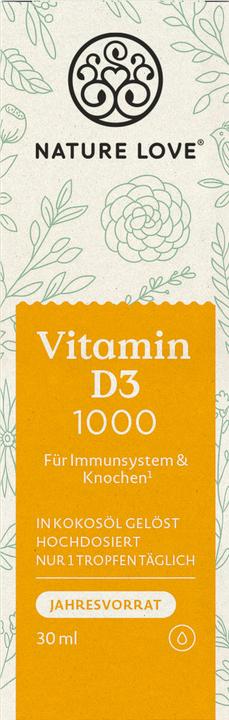 Produktbild Nature Love Vitamin D3 1000 (1 Stück, Tropfen)