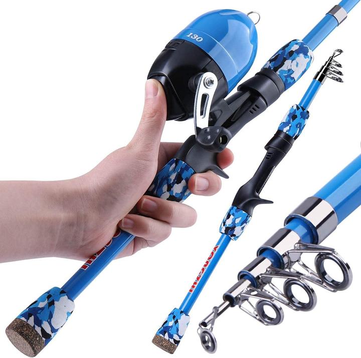 Image du produit Sougayilang Kinder Teleskop-Angelruten-Set (Kit de pêche, 150 cm)