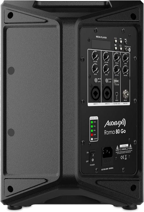 Produktbild Audibax Rom 80 Go Portable Bluetooth PA System with Battery 65 Inches 80 W (Aktiv)