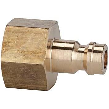 Riegler, Schlauchanschluss + Schlauchverbinder, 107151 Nippel für Kupplungen I.D. 5, Messing blank, G 1/8 IG, AF 14 (Kup...