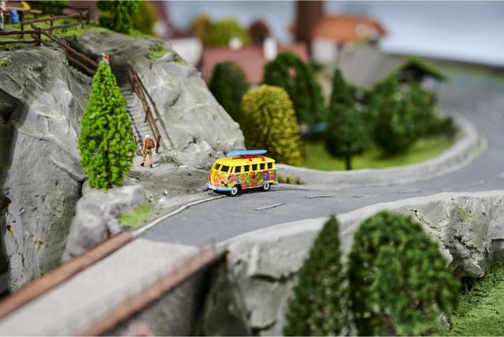 Produktbild Carson Modellsport 1:87 VW T1 Bus Flower Power 100% RTR 1:87 RC Einsteiger Mo (RTR Ready-to-Run)