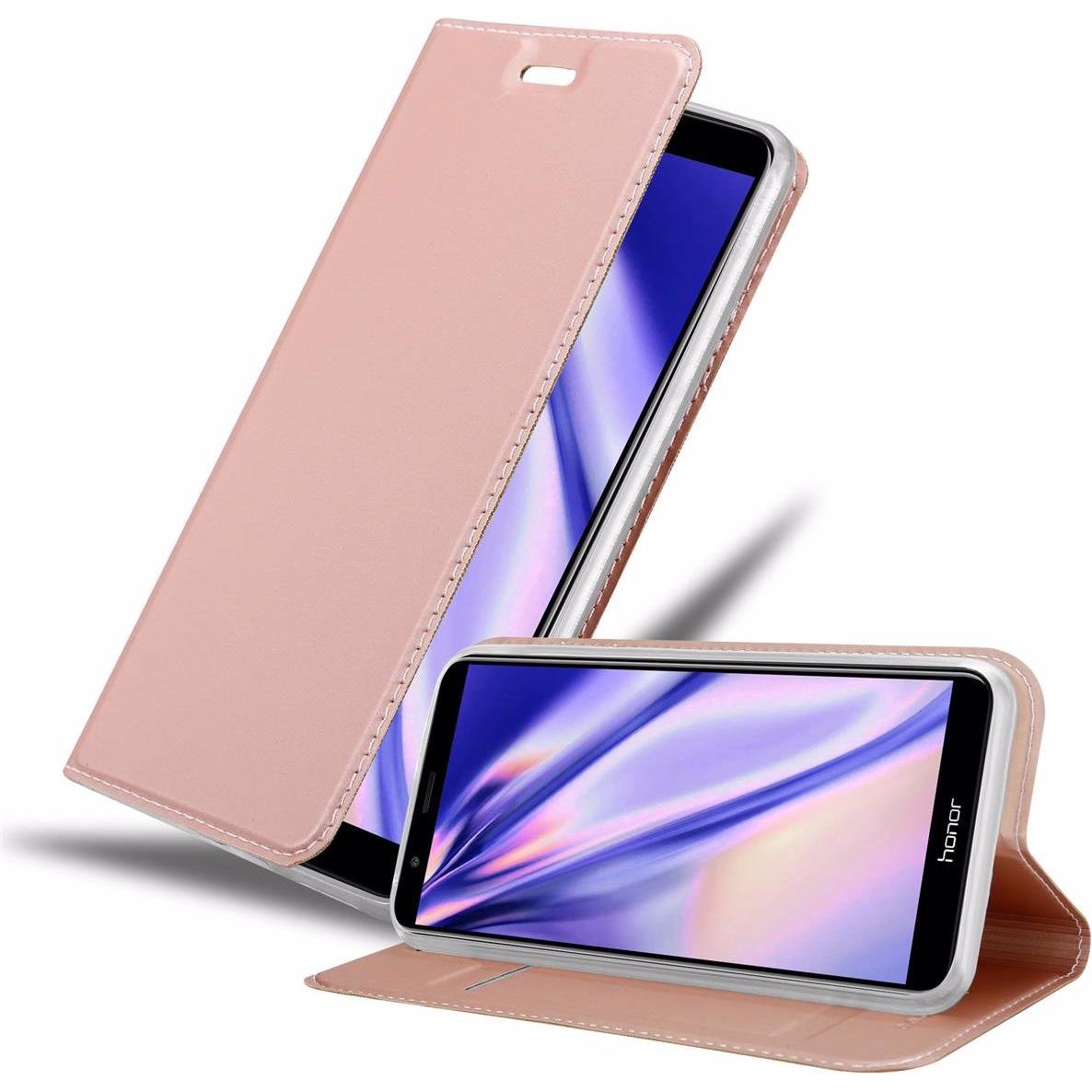 Cadorabo Book Classy Style Cover (Honor 7X), Smartphone Hülle, Rosa