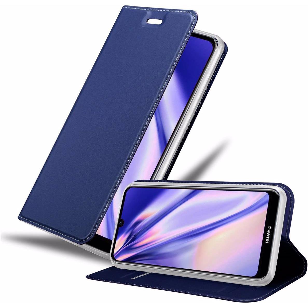 Cadorabo Book Classy Style Cover (Huawei Y6s), Smartphone Hülle, Blau