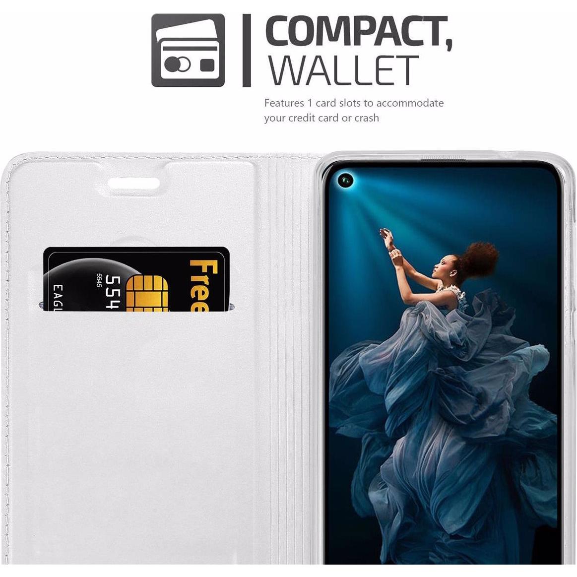 Thumbnail - Cadorabo Book Classy Style Cover (Honor 20 Pro), Smartphone Hülle, Silber