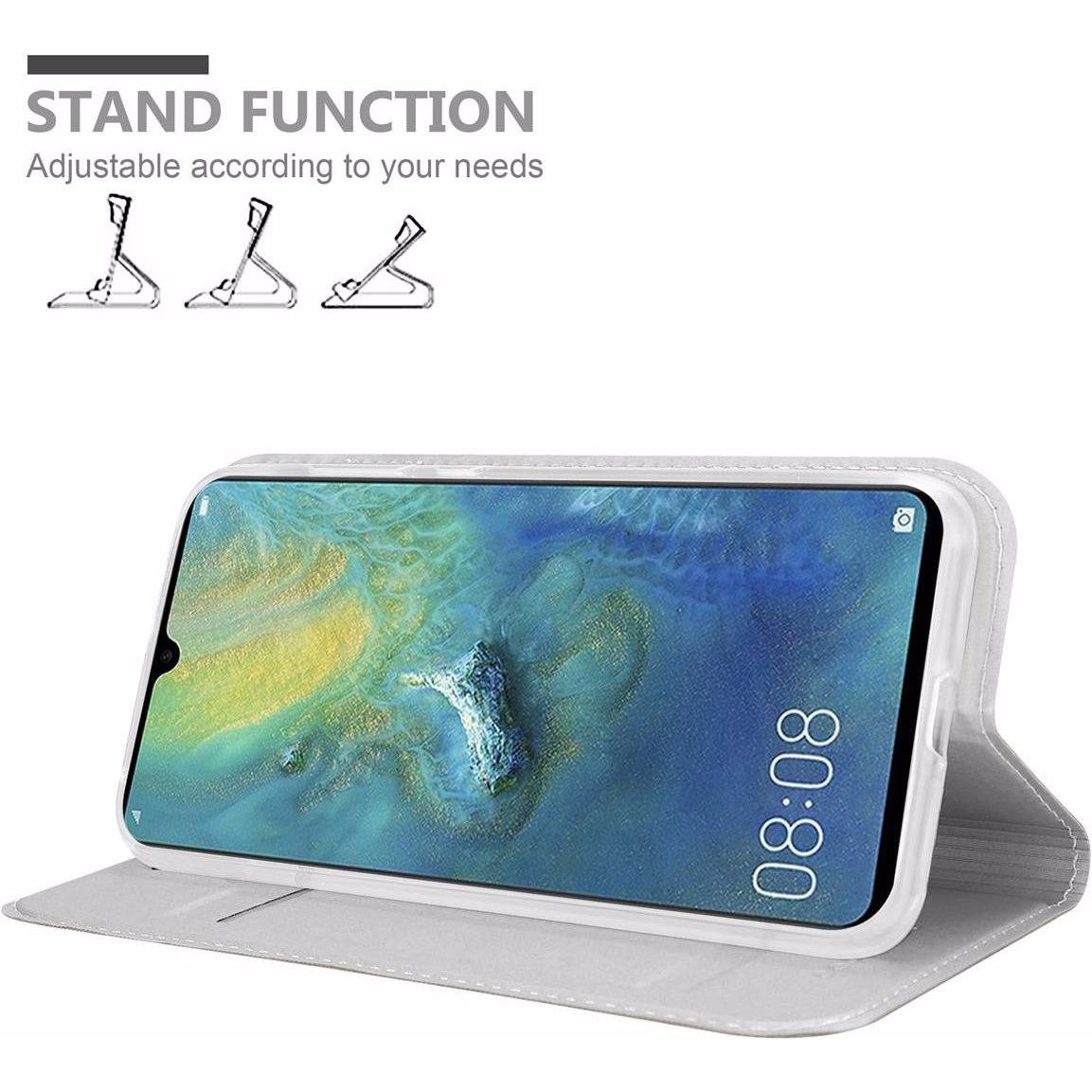 Thumbnail - Cadorabo Book Classy Style Cover (Huawei Mate 20), Smartphone Hülle, Silber