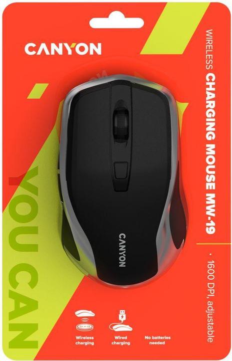 Actual product image Canyon 2.4 GHz Wireless Rechargeable Mouse with Pixart Sensor, 6 Keys, Silent Right (Wireless)