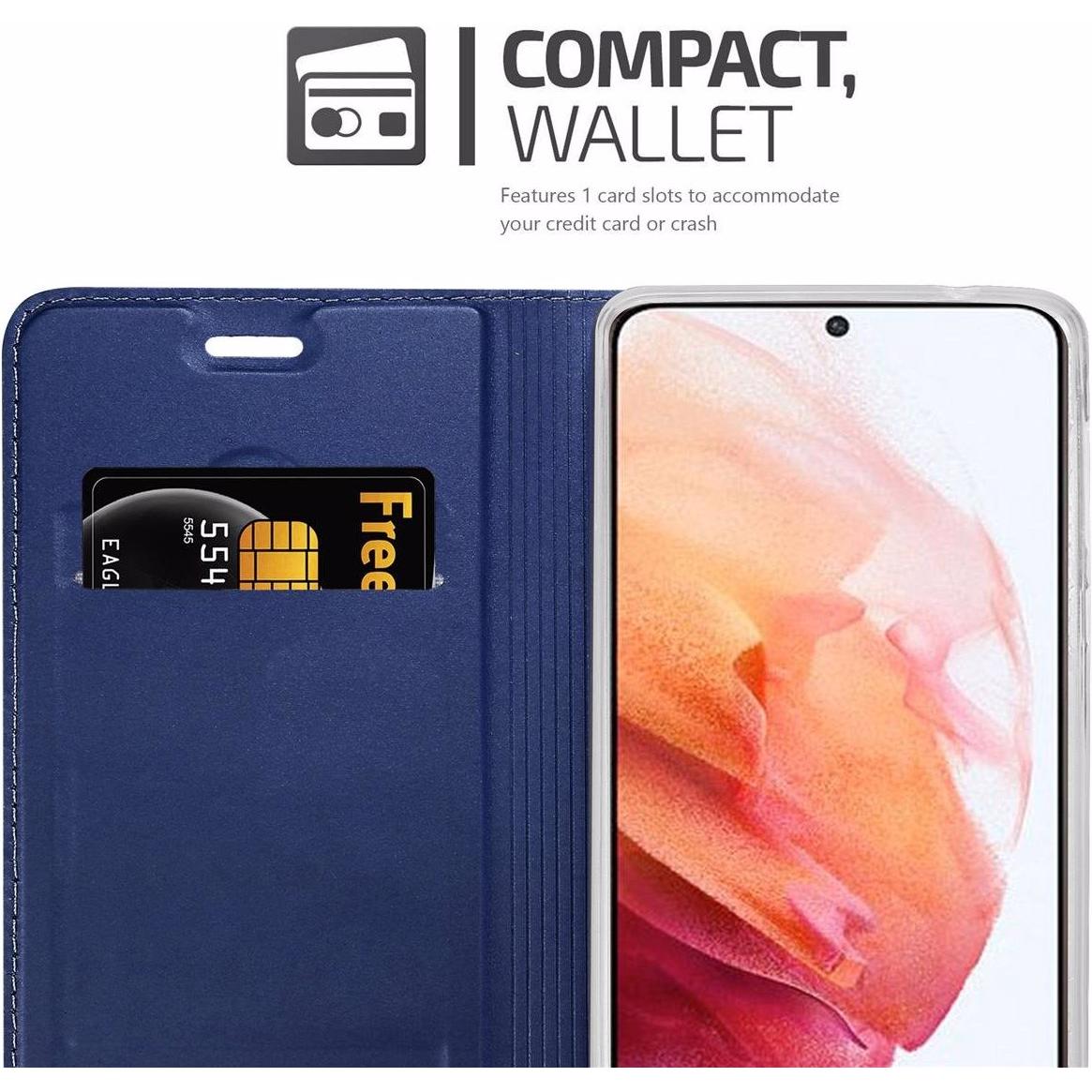 Thumbnail - Cadorabo Book Classy Style Cover (Samsung Galaxy S21 5G), Smartphone Hülle, Blau