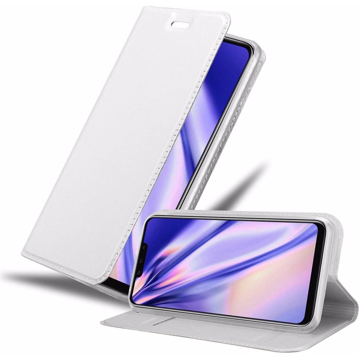 Cadorabo Book Classy Style Cover (Huawei Mate 20 Lite), Smartphone Hülle, Silber