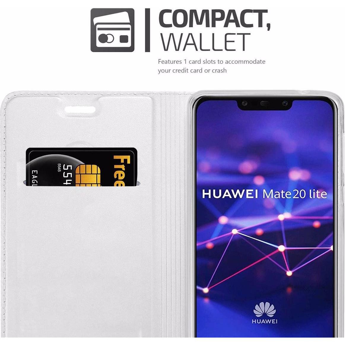 Thumbnail - Cadorabo Book Classy Style Cover (Huawei Mate 20 Lite), Smartphone Hülle, Silber