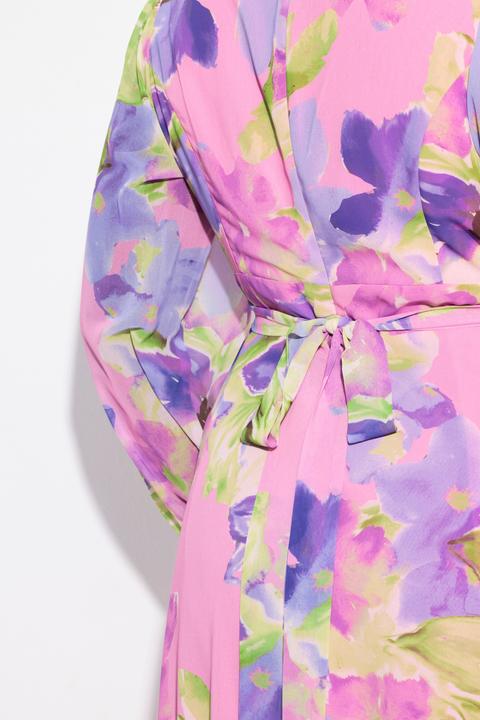 Produktbild Ulla Popken Abendkleid, doppellagig, V-Ausschnitt, Langarm (54)