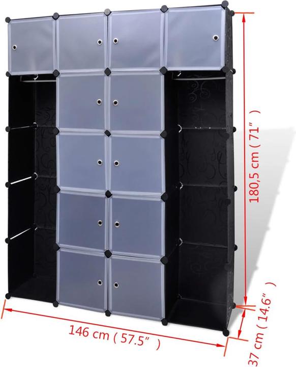 Image du produit VidaXL Morwenna (37 x 146 x 180.5 cm)