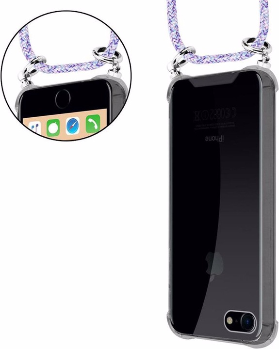 Produktbild Cadorabo TPU Handy Kette SILBER Cover