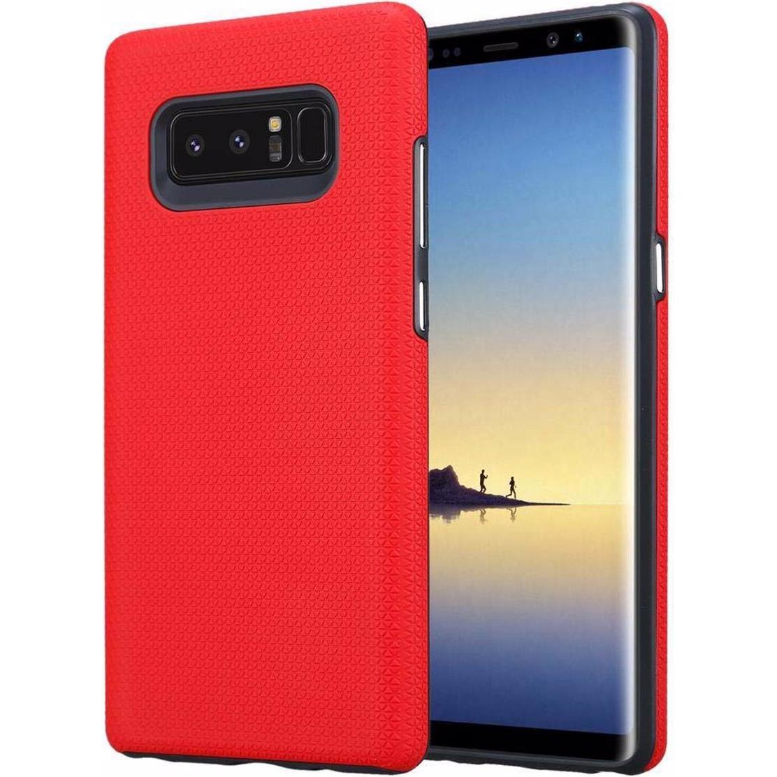 Cadorabo Hybrid Triangle Cover (Samsung Galaxy Note 8), Smartphone Hülle, Rot