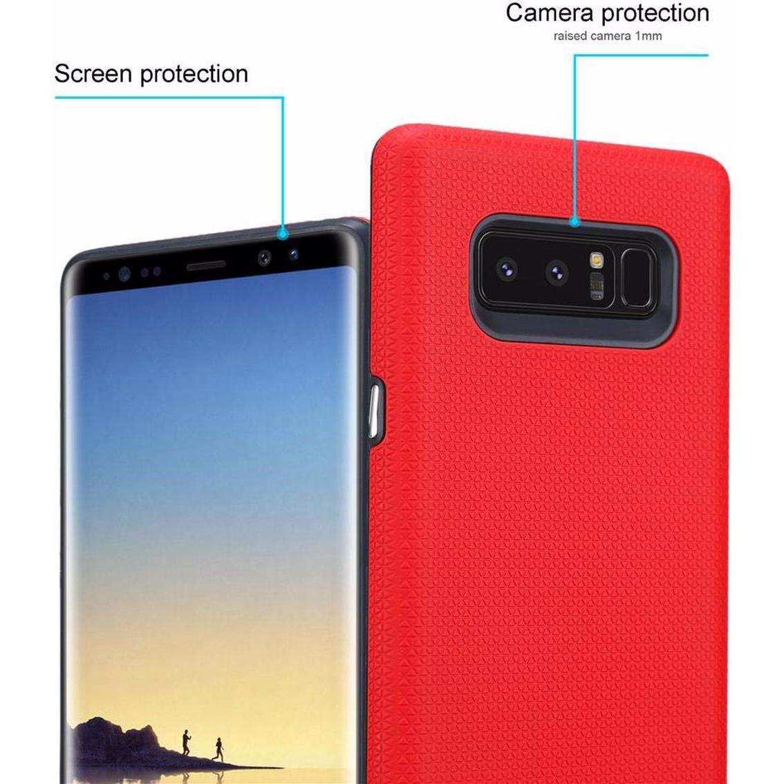 Thumbnail - Cadorabo Hybrid Triangle Cover (Samsung Galaxy Note 8), Smartphone Hülle, Rot