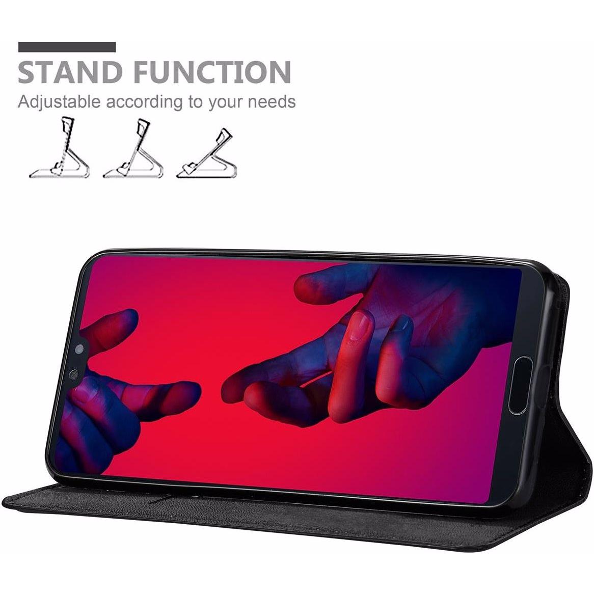 Thumbnail - Cadorabo Book Invisible Magnet Cover (Huawei P20 Pro), Smartphone Hülle, Schwarz