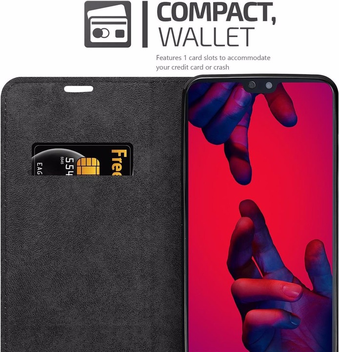 Actual product image Cadorabo Book Invisible Magnet Cover (Huawei P20 Pro)