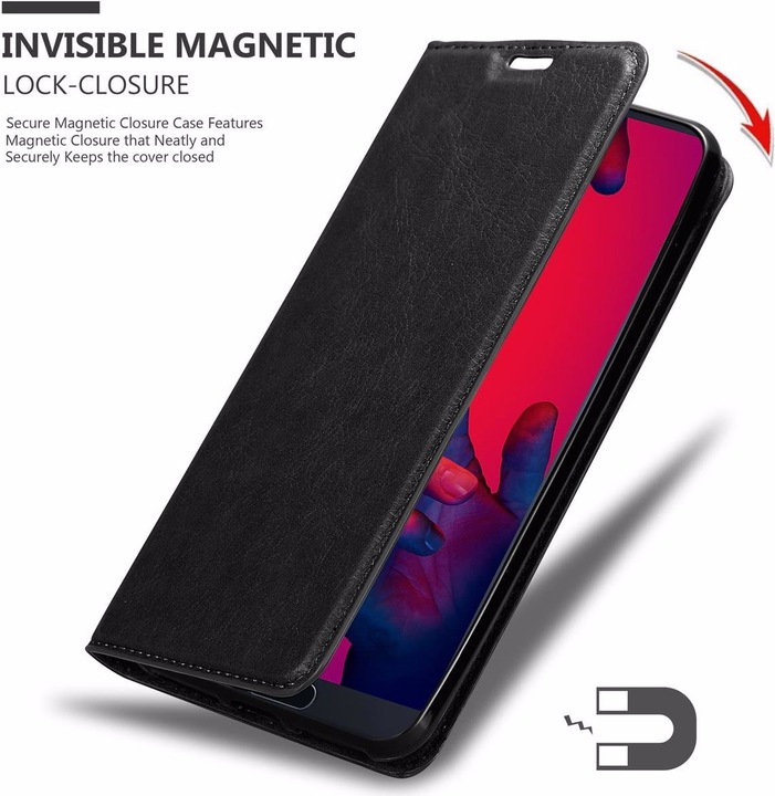 Actual product image Cadorabo Book Invisible Magnet Cover (Huawei P20 Pro)