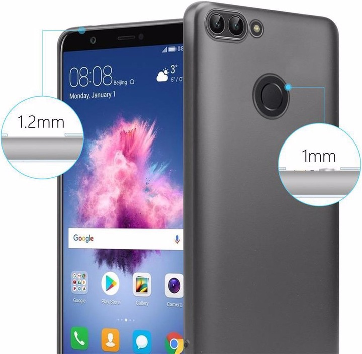 Produktbild Cadorabo TPU Matt Metallic Cover (Huawei Enjoy 7S, Huawei P Smart (2018))