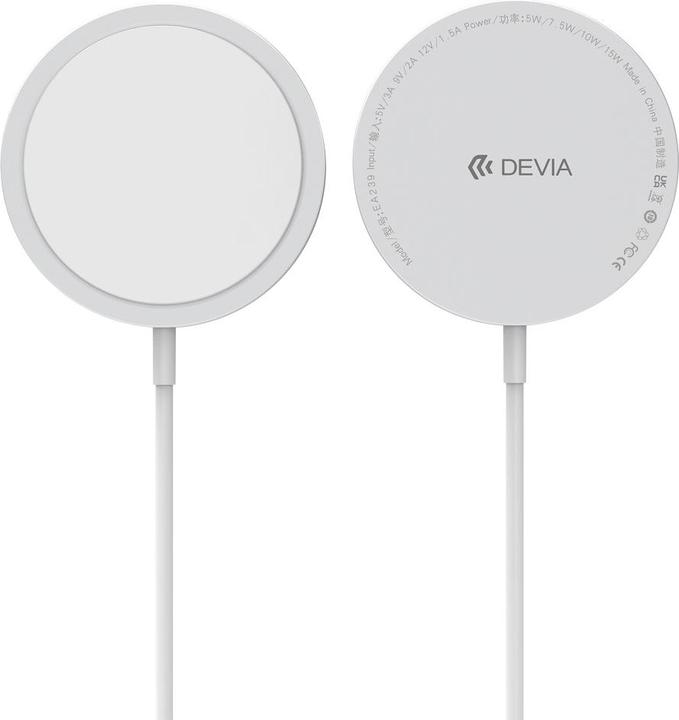Actual product image Devia Smart wireless charger magnetic15W white (15 W)