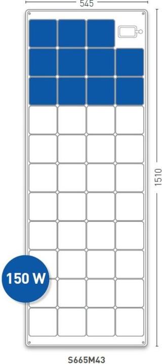 Produktbild Solara Semiflex S665M43 Marine (150 W, 5.20 kg)