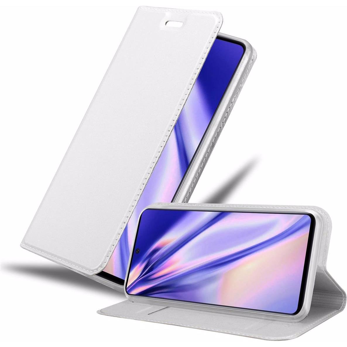 Cadorabo Book Classy Style Cover (Samsung Galaxy A71 5G), Smartphone Hülle, Silber