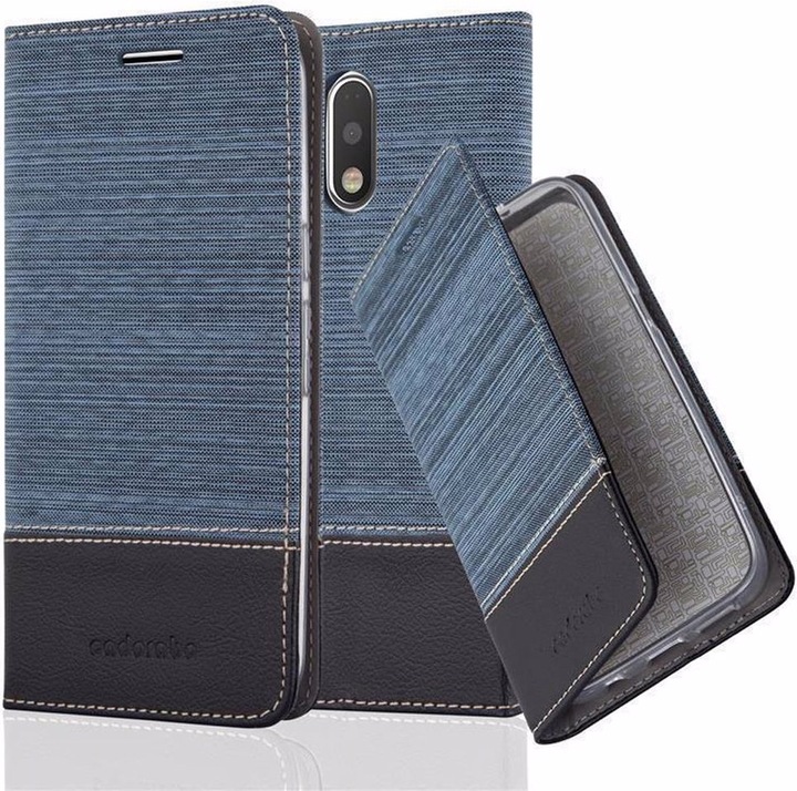Produktbild Cadorabo Book Jeans Optik Cover (Motorola Moto G4 Plus)