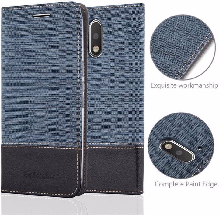 Produktbild Cadorabo Book Jeans Optik Cover (Motorola Moto G4 Plus)