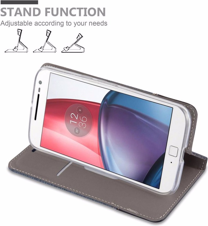 Produktbild Cadorabo Book Jeans Optik Cover (Motorola Moto G4 Plus)