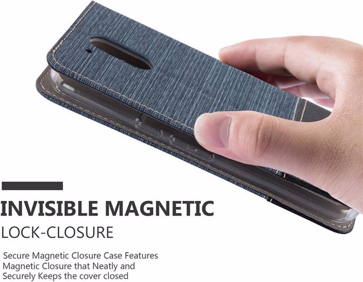 Produktbild Cadorabo Book Jeans Optik Cover (Motorola Moto G4 Plus)