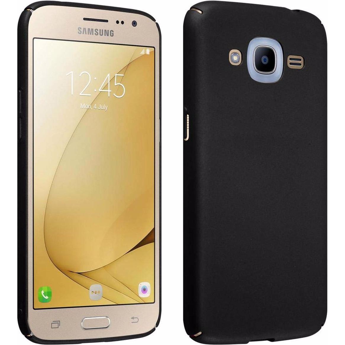 Thumbnail - Cadorabo Hard Cover Matt Metall Cover (Samsung Galaxy J2 2016), Smartphone Hülle, Schwarz