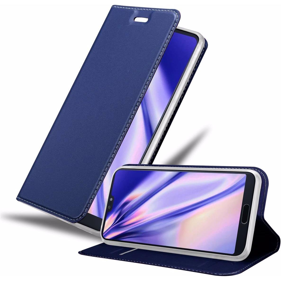 Cadorabo Book Classy Style Cover (Huawei P20 Pro), Smartphone Hülle, Blau