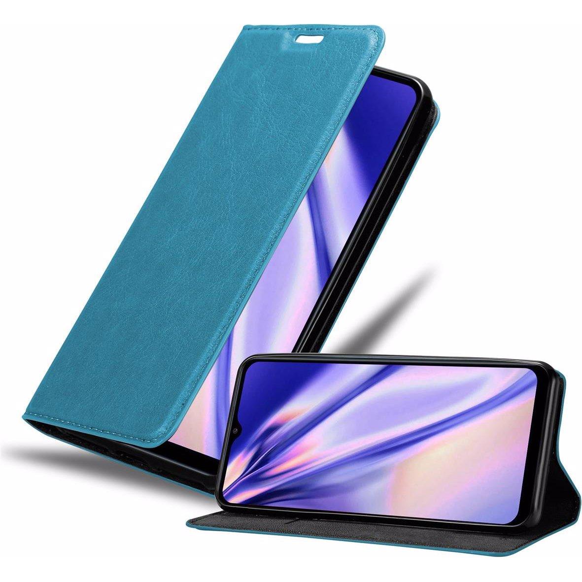 Cadorabo Book Invisible Magnet Cover (Samsung Galaxy A12), Smartphone Hülle, Türkis