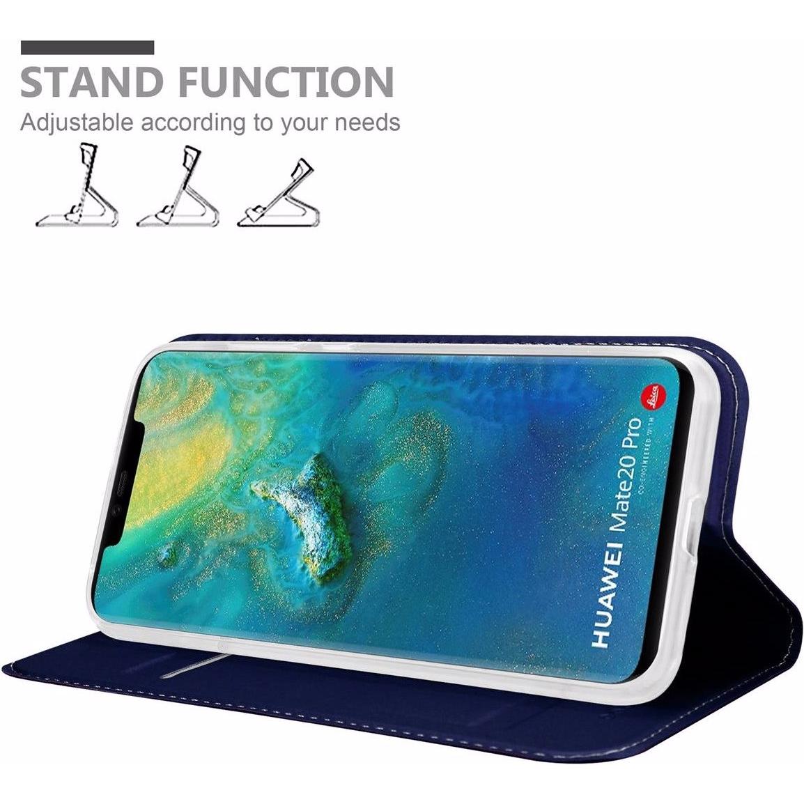 Thumbnail - Cadorabo Book Classy Style Cover (Huawei Mate 20 Pro), Smartphone Hülle, Blau