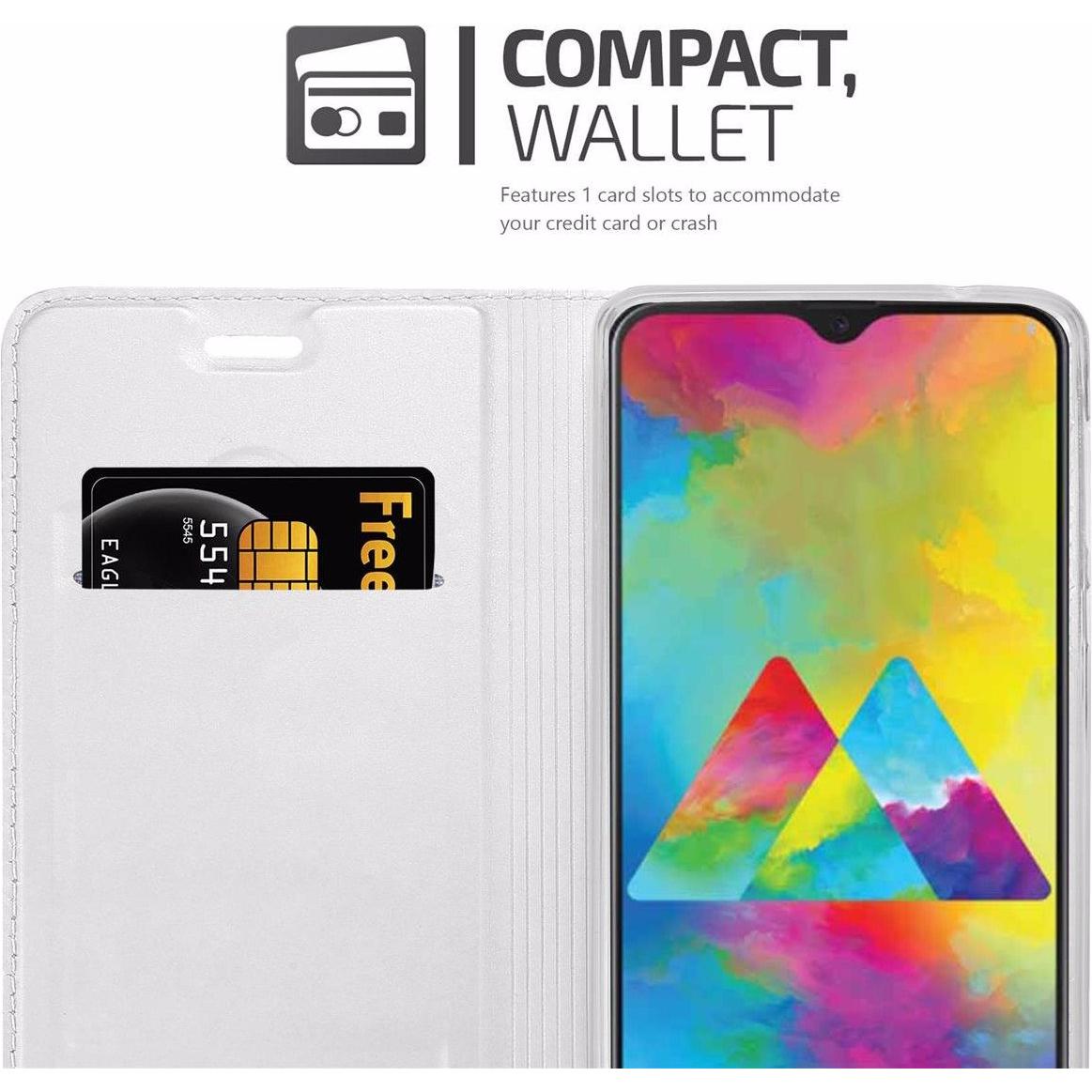 Thumbnail - Cadorabo Book Classy Style Cover (Samsung Galaxy M21), Smartphone Hülle, Silber